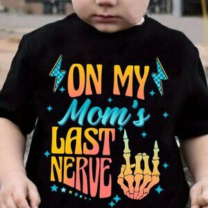 Brand New Boy's On Mom's Last Nerve T-shirt Size 3-4